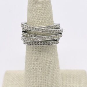Swarovski Crystal 5-Band Ring size 5.5 or 52